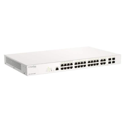 D-Link Nuclias Cloud-Managed DBS-2000-28MP - Switch - 24 x 10/100/1000 (PoE+) + 4 x SFP combinato - PoE+ (370 W)